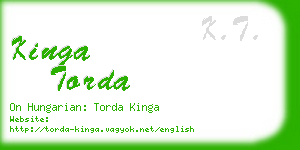 kinga torda business card
